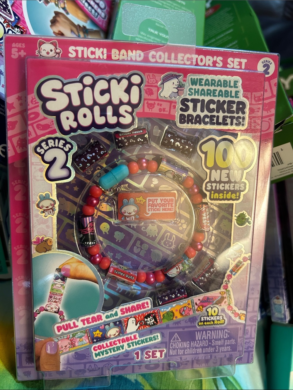 Series 2 Wearable Sticker Bracelet Set - Pink/Red Pink Collection by Sky Castle
